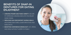 Benefits of Snap-In Dentures for Eating Enjoyment