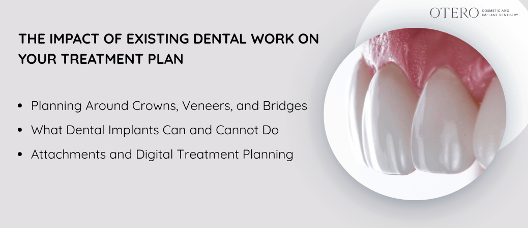 How Existing Dental Work Affects the Treatment Plan
